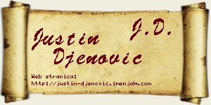 Justin Đenović vizit kartica